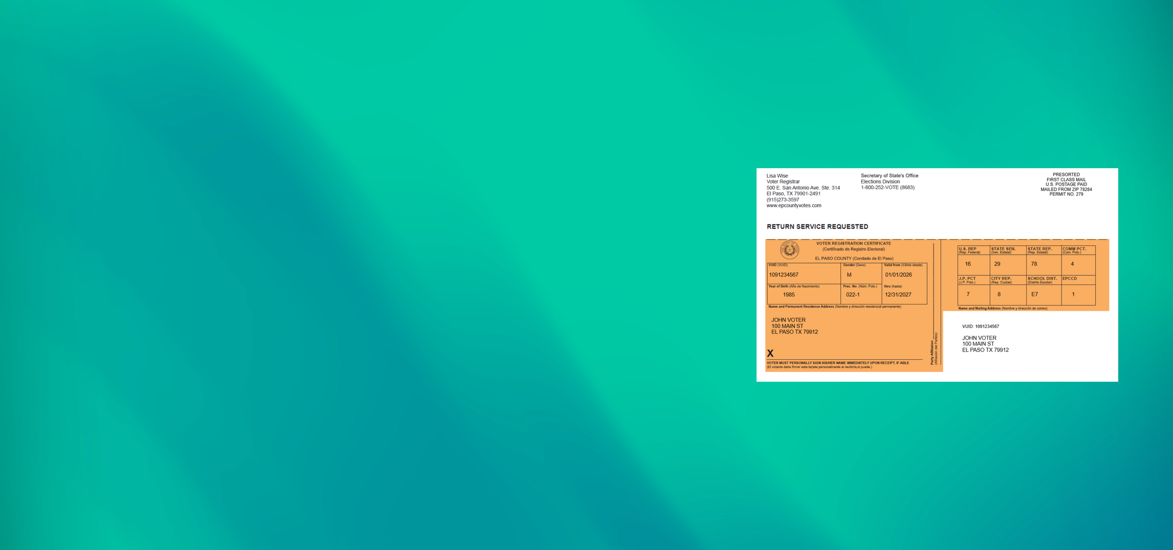 2026-2027 Voter Registration Certificates